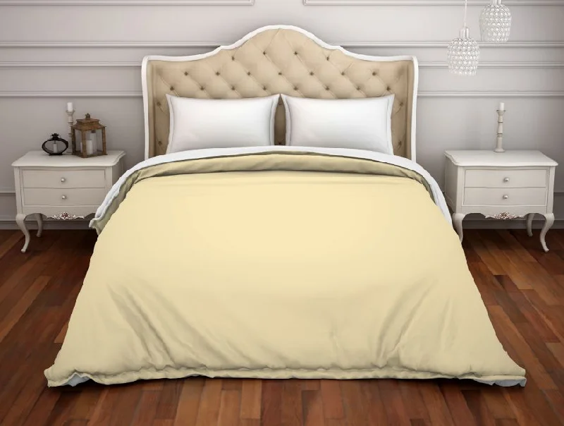 Weekend Savings Bonanza Solid Cream - Light Yellow 100% Cotton Double Duvet Cover - Hygro By Spaces Weekend Savings Bonanza Solid Cream - Light Yellow 100% Cotton Double Duvet Cover - Hygro By Spaces
