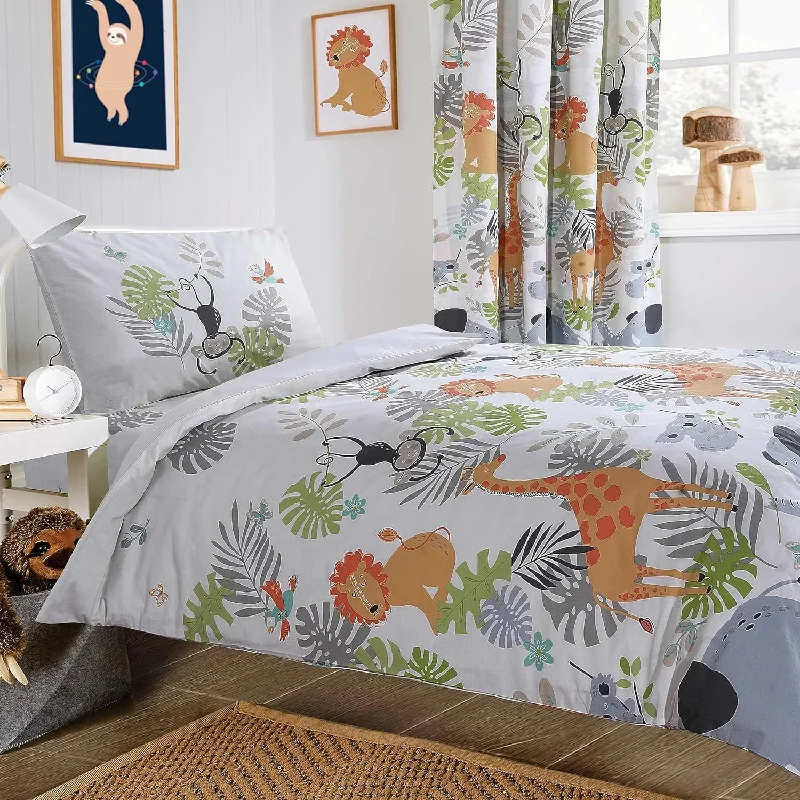 Weekend Exclusive Offers Kids Safari Jungle Animal Print Duvet Cover Set Soft Cosy and Durable Lightweight Bedding with Pillowcase by OLIVIA ROCCO Weekend Exclusive Offers Kids Safari Jungle Animal Print Duvet Cover Set Soft Cosy and Durable Lightweight Bedding with Pillowcase by OLIVIA ROCCO
