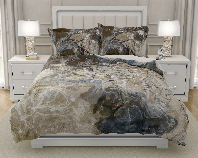 Unbeatable Flash Deals King, Queen or Twin Duvet Cover, Stone Poem