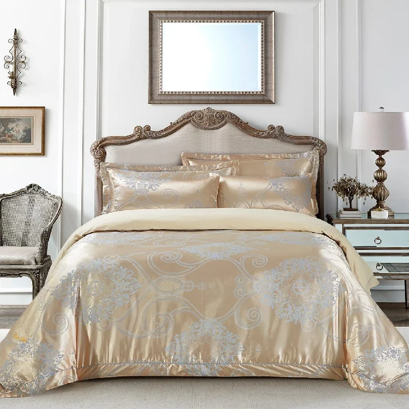 Weekend Mega Deals Luxury Cotton Damask Print Sateen Jacquard Bedding Queen Duvet Cover Set Designer Ensemble Weekend Mega Deals Luxury Cotton Damask Print Sateen Jacquard Bedding Queen Duvet Cover Set Designer Ensemble