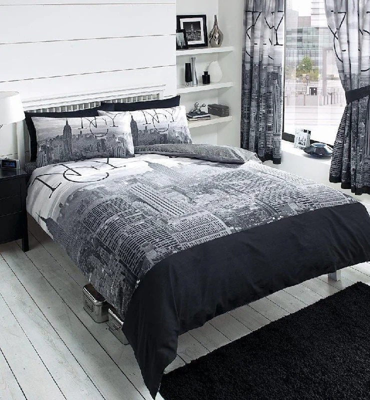 Price Slash NYC New York City Black White Gray Duvet Comforter Cover Bedding Set Twin Full or Queen Modern Cityscape Photo Price Slash NYC New York City Black White Gray Duvet Comforter Cover Bedding Set Twin Full or Queen Modern Cityscape Photo