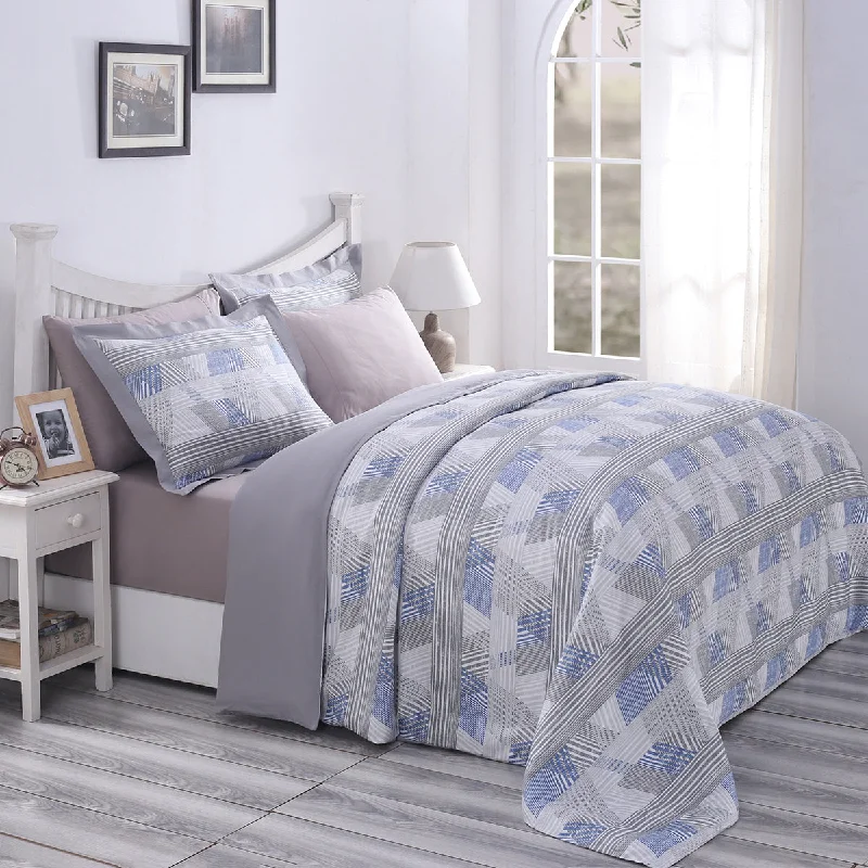 Flash Shopping Deal PBS Nomad Scuplt Maximus Blue Plain & Printed Reversible 100% Cotton Super Soft Duvet Cover with Pillow Case Flash Shopping Deal PBS Nomad Scuplt Maximus Blue Plain & Printed Reversible 100% Cotton Super Soft Duvet Cover with Pillow Case