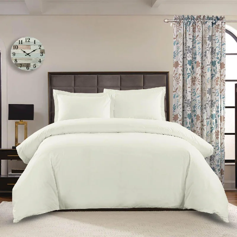 Limited Quantity Duvet Cover Set 3-Piece Percale 250-Thread-Count