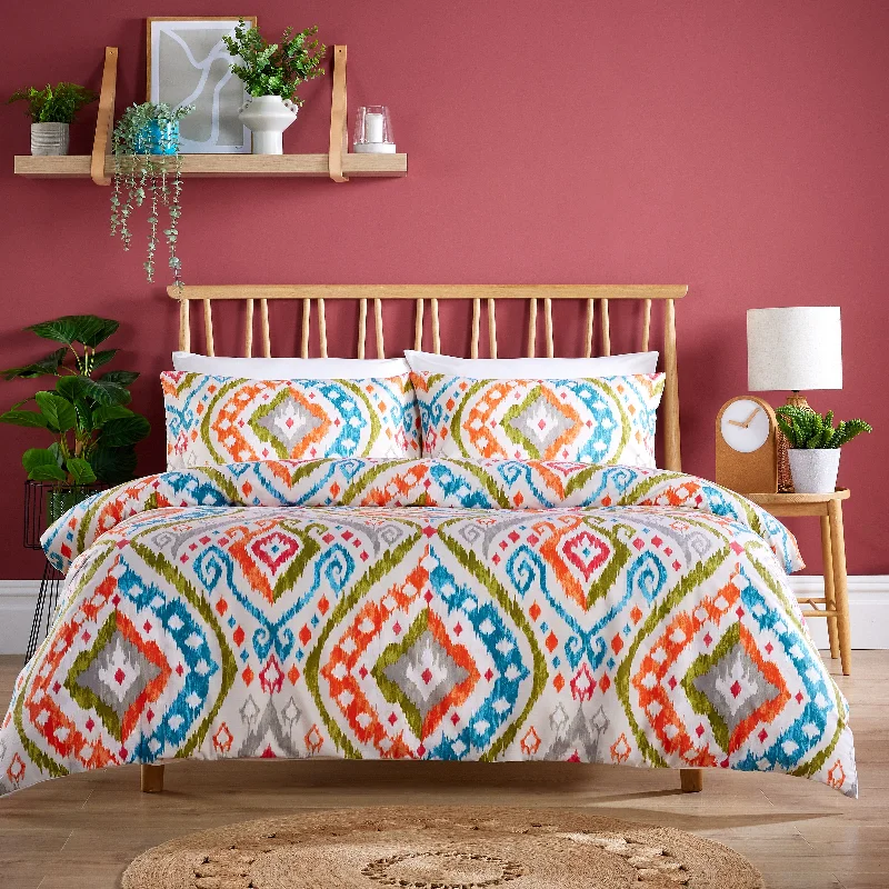 Weekend Price Slash Peru-Inspired Ultra-Soft Duvet Cover Set with Matching Pillowcases Vibrant Multi-Coloured Print Cotton Blend Available in Single Double King Sizes by OLIVIA ROCCO Weekend Price Slash Peru-Inspired Ultra-Soft Duvet Cover Set with Matching Pillowcases Vibrant Multi-Coloured Print Cotton Blend Available in Single Double King Sizes by OLIVIA ROCCO