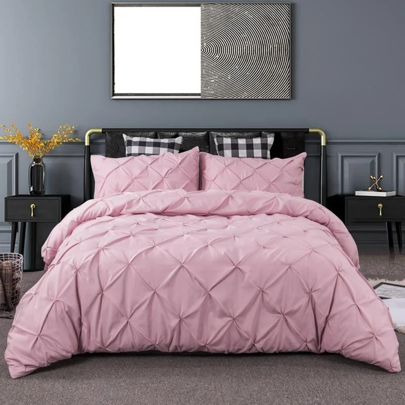 Weekend Massive Discounts Pinch Pleat Duvet Cover Set