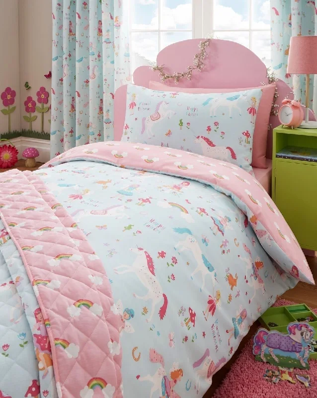 Sale of the Year Pink Blue Magical Unicorn & Fairies Bedding Twin Duvet Cover Set Rainbows & Clouds Reversible Sale of the Year Pink Blue Magical Unicorn & Fairies Bedding Twin Duvet Cover Set Rainbows & Clouds Reversible