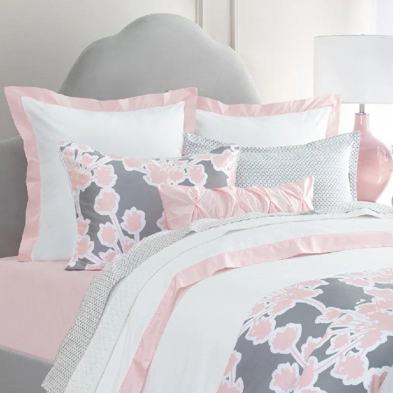 Weekend Limited-Time Offers Pink Linden Border Duvet Cover