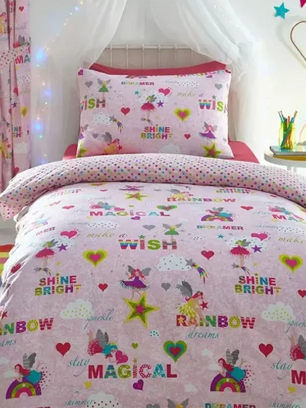 Weekend Only Sale Pink Rainbow Dreams Stay Magical Fairies Girl Bedding Fairy Twin Duvet Comforter Cover Set Weekend Only Sale Pink Rainbow Dreams Stay Magical Fairies Girl Bedding Fairy Twin Duvet Comforter Cover Set