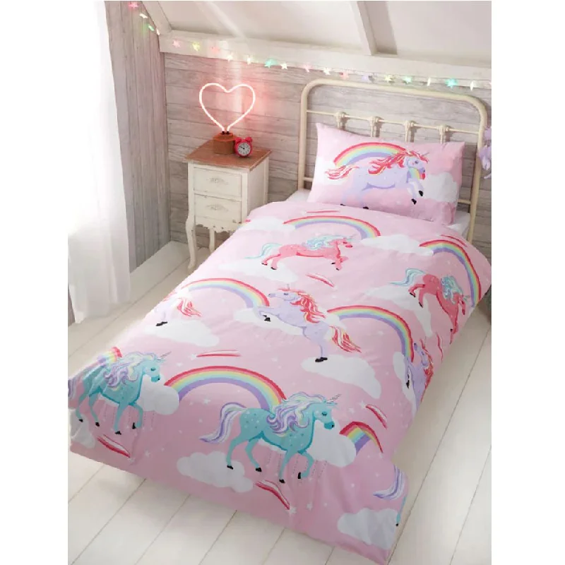 Best Price Guarantee My Little Unicorn Rainbow & Clouds Pink Bedding Toddler or Twin Duvet / Comforter Cover Set Best Price Guarantee My Little Unicorn Rainbow & Clouds Pink Bedding Toddler or Twin Duvet / Comforter Cover Set