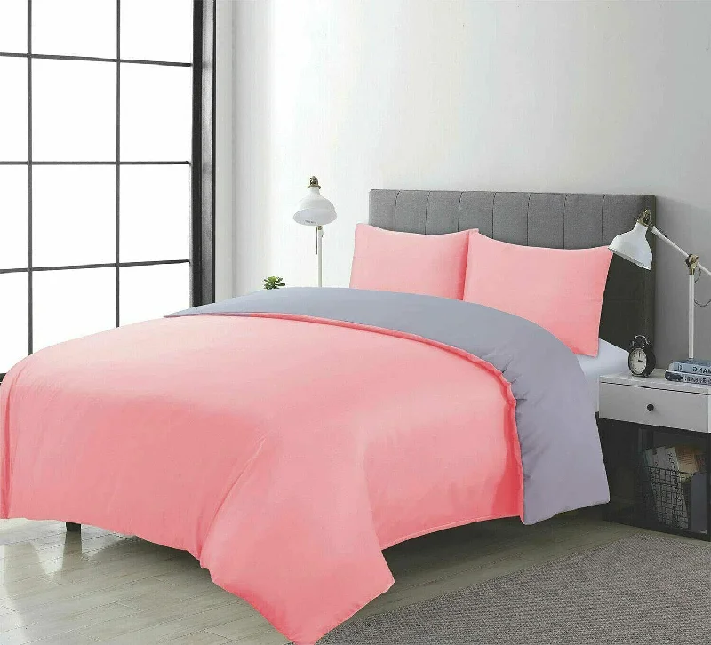 Weekend Hot Savings Plain Reversible Duvet Cover & Pillowcase Bedding Set Cover Single Double King Weekend Hot Savings Plain Reversible Duvet Cover & Pillowcase Bedding Set Cover Single Double King