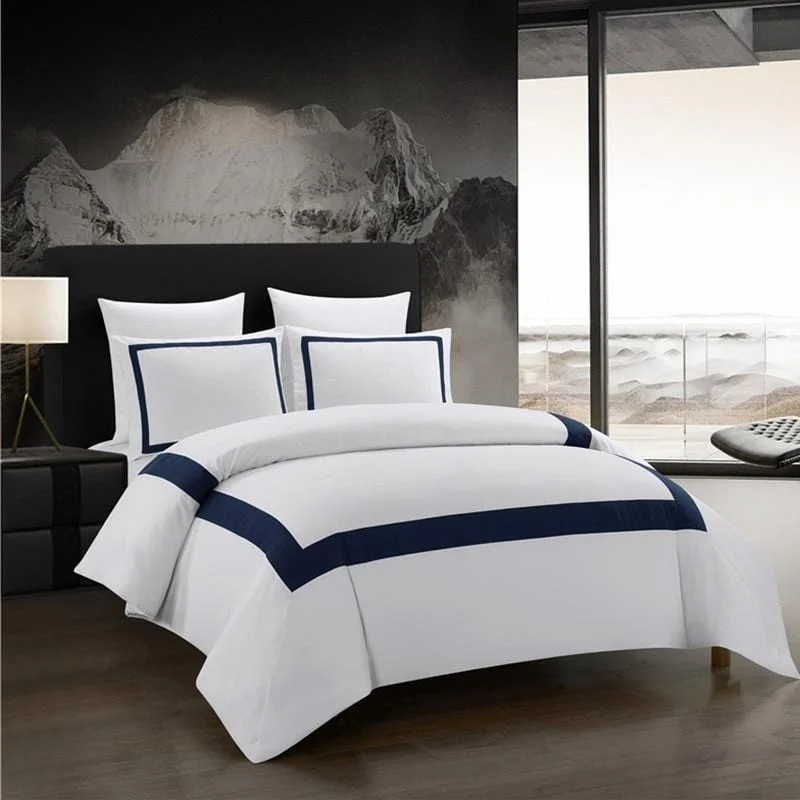 Weekend Special Discounts Plain White Blue Duvet Cover