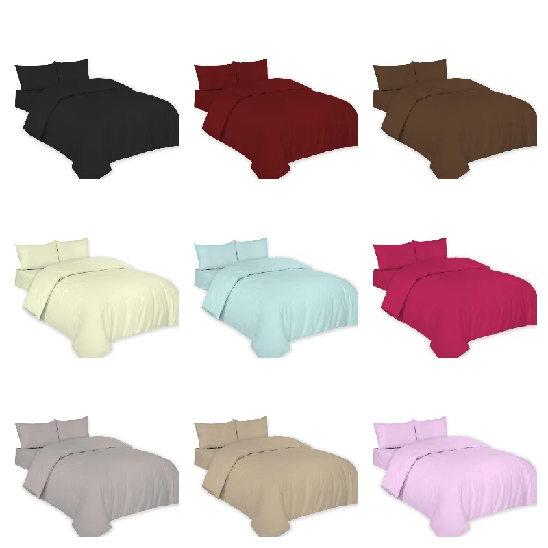 Weekend Limited-Time Offers Polycotton Plain Dyed Duvet Cover with Matching Pillowcases Bedding Set All Size Weekend Limited-Time Offers Polycotton Plain Dyed Duvet Cover with Matching Pillowcases Bedding Set All Size