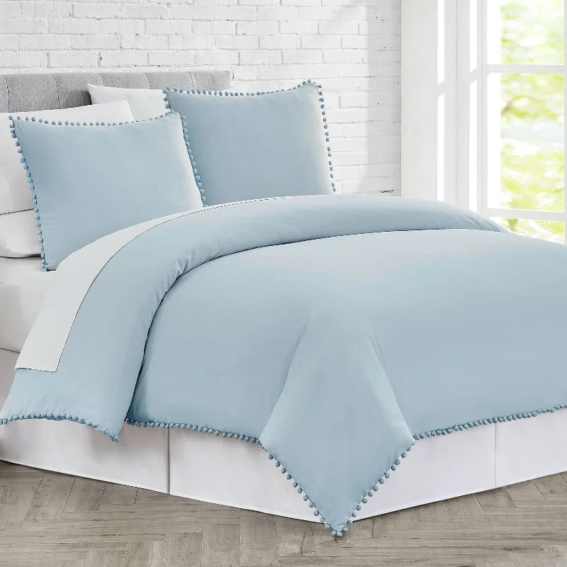Weekend Markdown Madness Pom-Pom Duvet Cover Set