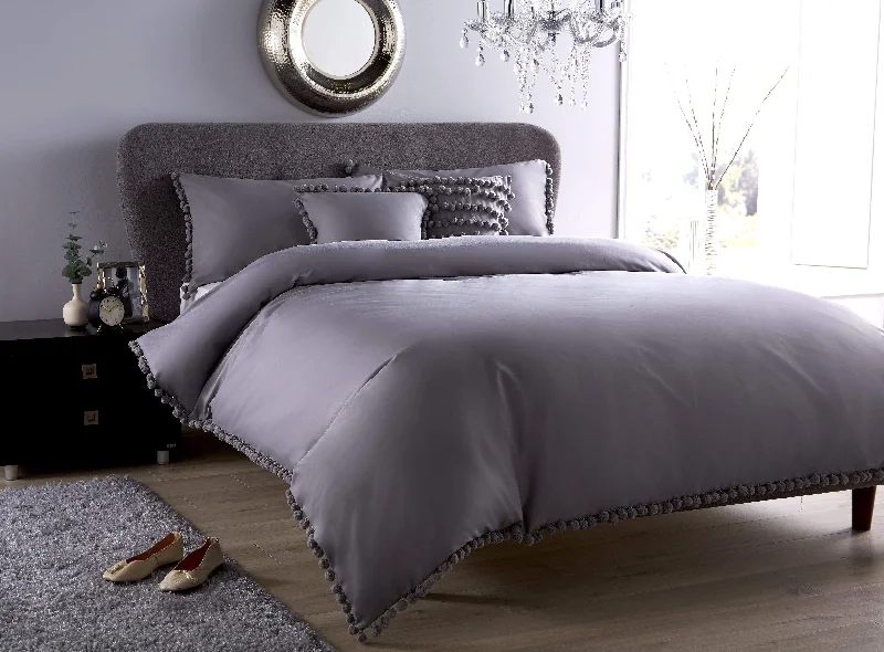 Weekend Mega Sale Event Hand Stitched Pom Pom Cotton Rich Duvet Set Durable Elegant Bedding in Multiple Sizes and Colours Perfect for Master Suites and Guest Rooms by OLIVIA ROCCO Weekend Mega Sale Event Hand Stitched Pom Pom Cotton Rich Duvet Set Durable Elegant Bedding in Multiple Sizes and Colours Perfect for Master Suites and Guest Rooms by OLIVIA ROCCO