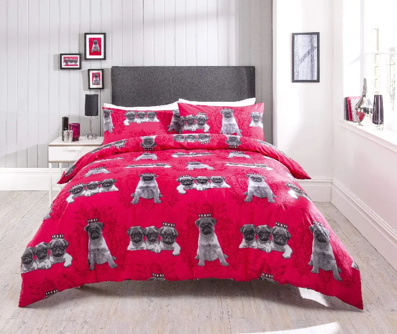 Grab It Now Pugs Duvet Cover Set Elegant Cotton Rich Bedding with Bold Vibrant Colours Available in Single Double King Sizes by OLIVIA ROCCO Grab It Now Pugs Duvet Cover Set Elegant Cotton Rich Bedding with Bold Vibrant Colours Available in Single Double King Sizes by OLIVIA ROCCO