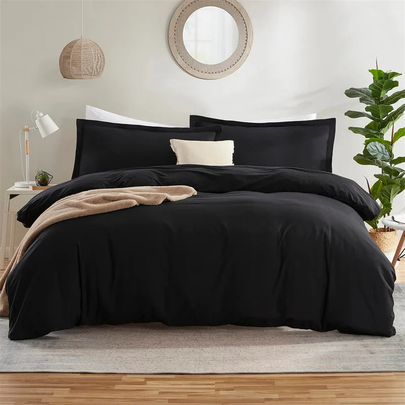 Weekend Steals Await Dark Black Duvet Cover Set