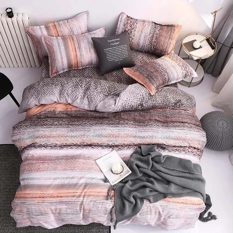 Weekend Bargain Weekends Retro Nostalgic Stripe Duvet Cover