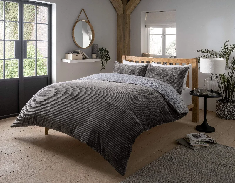 Today's Offer Ribbed Fleece Reversible and Plush Teddy Duvet Set for Cosy Winter Nights Multiple Sizes & Elegant Colours OEKO-TEX Certified by OLIVIA ROCCO Today's Offer Ribbed Fleece Reversible and Plush Teddy Duvet Set for Cosy Winter Nights Multiple Sizes & Elegant Colours OEKO-TEX Certified by OLIVIA ROCCO