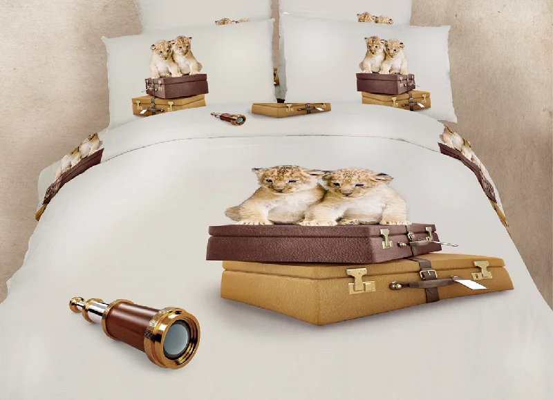 Deal of the Week Luxury Cotton Safari Travels Baby Leopards Bedding Twin XL or Queen Duvet Cover Set Designer Ensemble Deal of the Week Luxury Cotton Safari Travels Baby Leopards Bedding Twin XL or Queen Duvet Cover Set Designer Ensemble