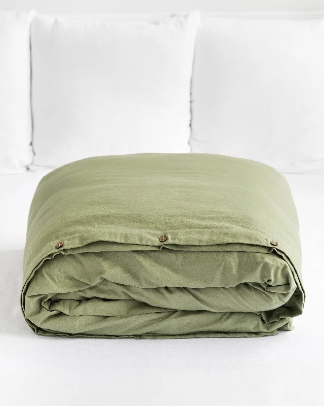 Exclusive Savings Sage linen-cotton duvet cover