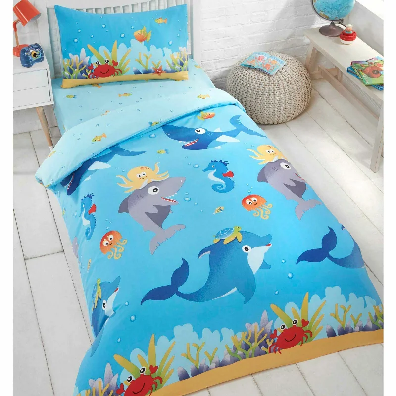 Hot Savings Alert Sea Life Blue Dolphins & Shark Kids Bedding Twin Duvet / Comforter Cover Bed Set Seahorse Starfish Crab Hot Savings Alert Sea Life Blue Dolphins & Shark Kids Bedding Twin Duvet / Comforter Cover Bed Set Seahorse Starfish Crab