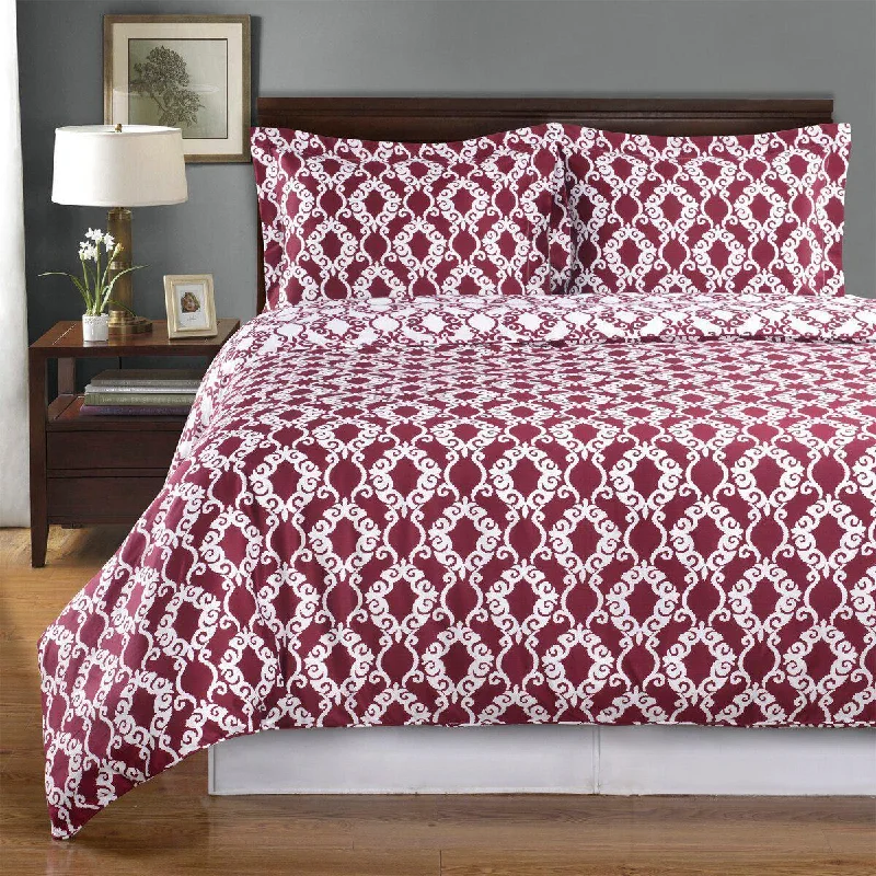 Exclusive Savings Sierra Silky Soft 100-Percent Cotton Reversible Duvet Cover Set