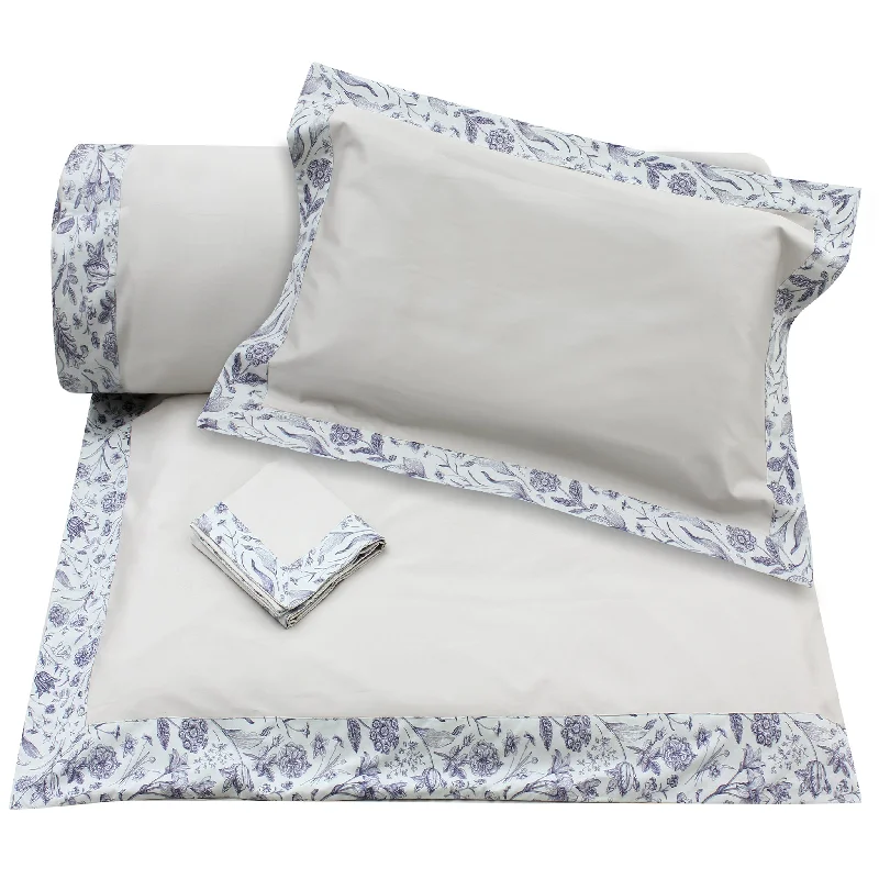 Weekend Only Sale Silver Florals Duvet + Pillowcases (600 TC)