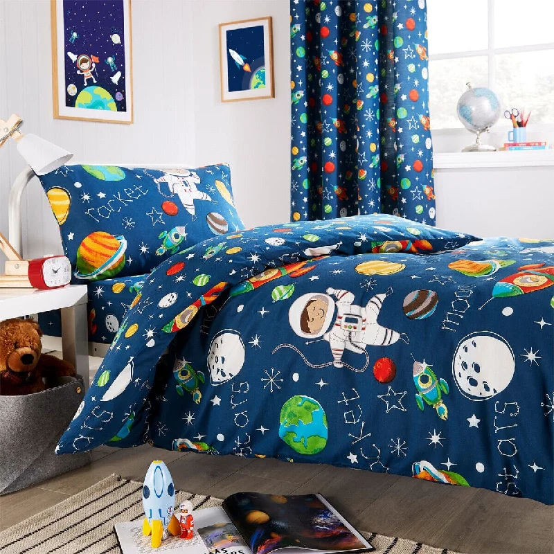 Weekend Special Sale Space Explorer Kids Duvet Cover Set with Pillowcase Cotton Blend Space Themed Bedding for Boys and Girls Bedroom Decor by OLIVIA ROCCO Weekend Special Sale Space Explorer Kids Duvet Cover Set with Pillowcase Cotton Blend Space Themed Bedding for Boys and Girls Bedroom Decor by OLIVIA ROCCO