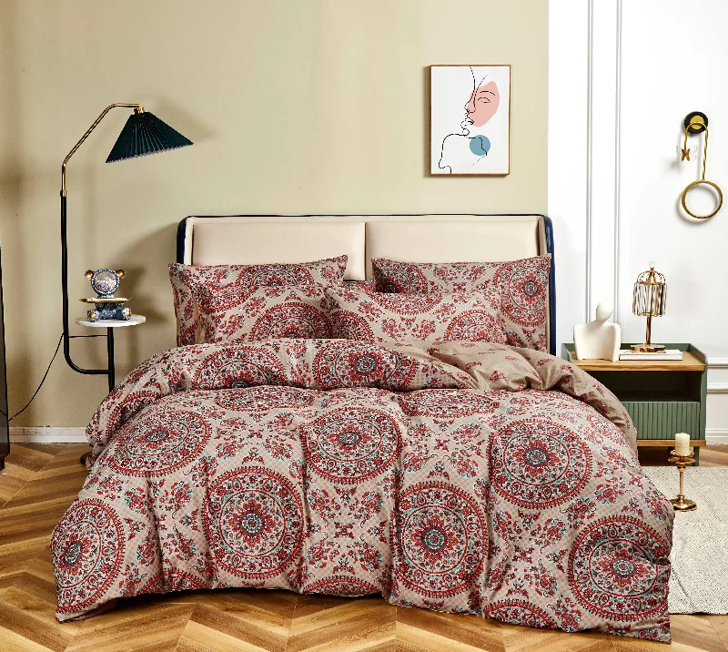 Weekend Deals You’ve Been Waiting For Tache Bohemian Desert Medallion Boteh Paisley Orange Blue Taupe Reversible Duvet Cover (TJ3502) Weekend Deals You’ve Been Waiting For Tache Bohemian Desert Medallion Boteh Paisley Orange Blue Taupe Reversible Duvet Cover (TJ3502)