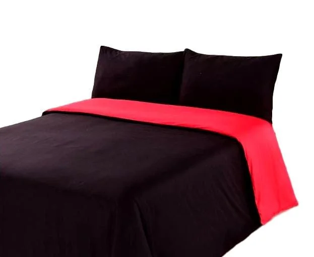 Weekend Markdowns Galore Tache Cotton Vibrant Red & Black Reversible Duvet Cover (DC32PC) Weekend Markdowns Galore Tache Cotton Vibrant Red & Black Reversible Duvet Cover (DC32PC)