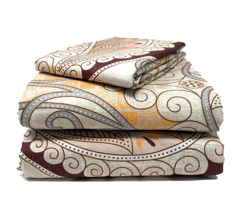 Weekend Hot Offers Tache Maroon Mandala Damask Duvet Cover Set Twin (2131)