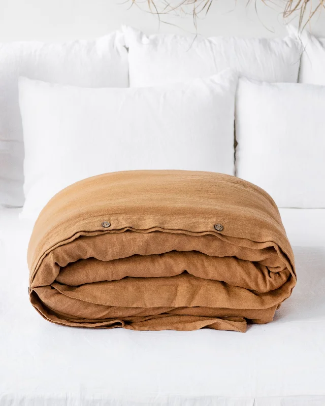 Exclusive Pricing Tan linen duvet cover
