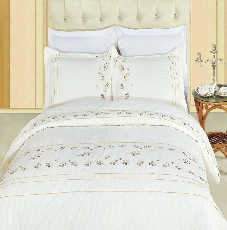 Special Shopping Event Tasneen 100% Cotton Embroidered Duvet Cover Sets