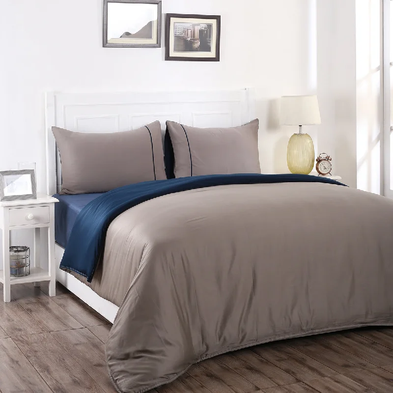 Seasonal Discounts Viola Reversible 100 % Cotton Sateen Indigo/Grey Marble Duvet Cover with Pillow Case Seasonal Discounts Viola Reversible 100 % Cotton Sateen Indigo/Grey Marble Duvet Cover with Pillow Case