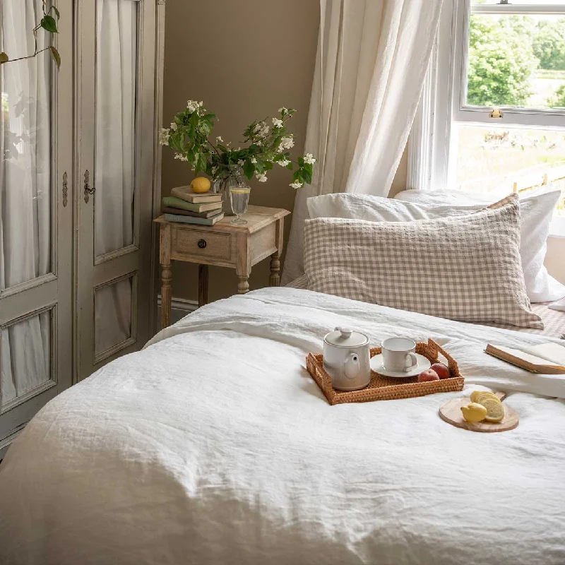Weekend Sale Extravaganza White 100% Linen Duvet Cover