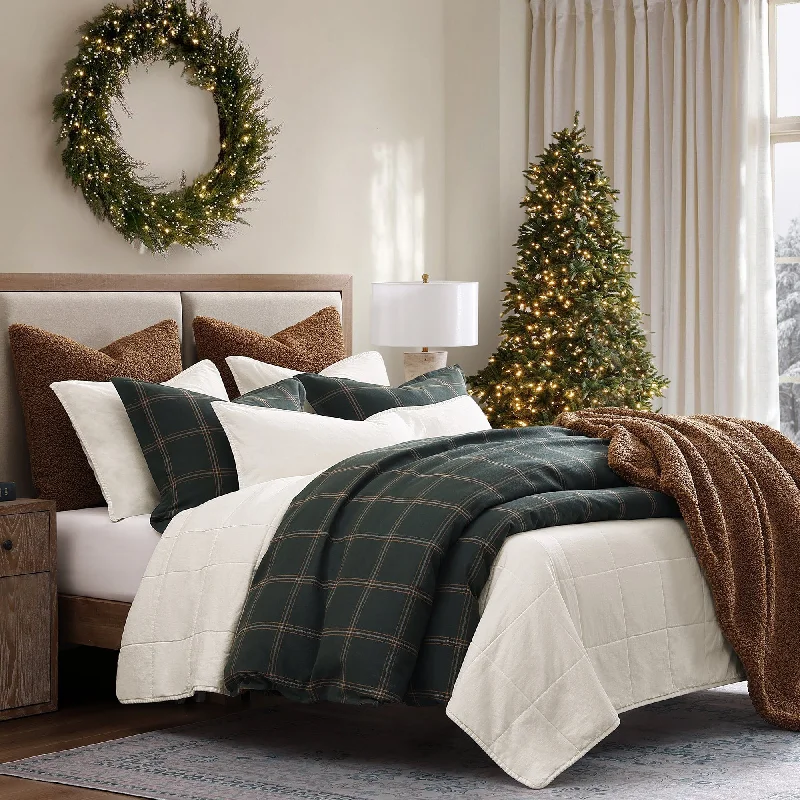 Unbeatable Offer Windowpane Plaid Bedding Set