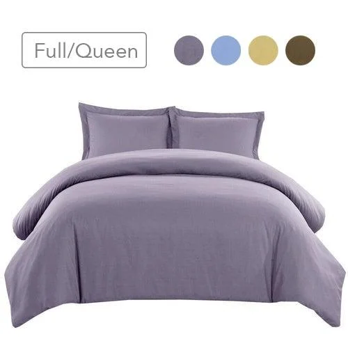 Buy More, Save More Wrinkle-Free Cotton Blend 600 Thread Count  Duvet Cover Set (Full/Queen)
