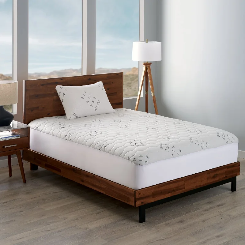 Weekend Hot Offers Bamboo Mattress Protector Bundle | Bamboo Mattress Protector & Shredded Memory Foam Pillow, 2pc