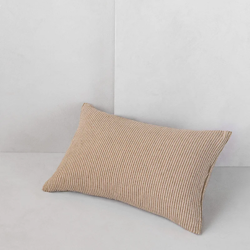 Weekend Exclusive Discounts Basix Stripe Linen Pillow - Brun/Sable