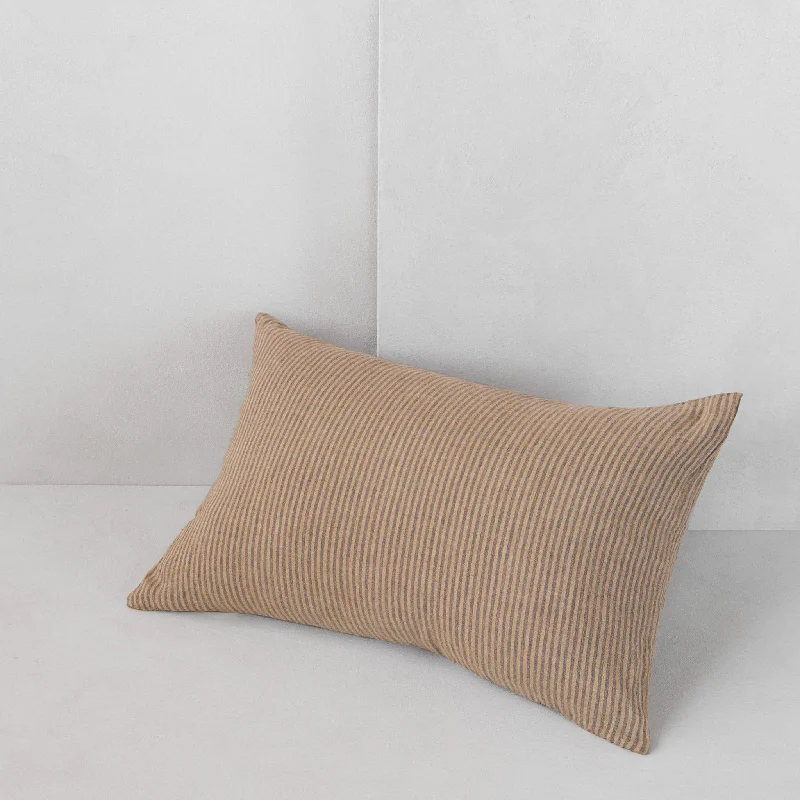 Weekend Bargain Deals Basix Stripe Linen Pillow - Carmel/Tempest