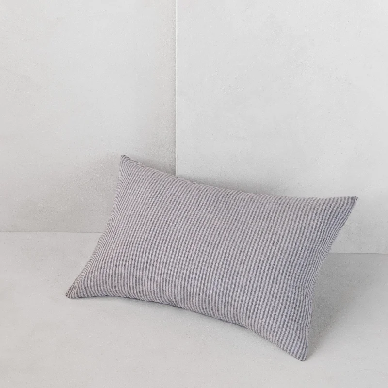 Weekend Clearance Frenzy Basix Stripe Linen Pillow - Tempest/Fog