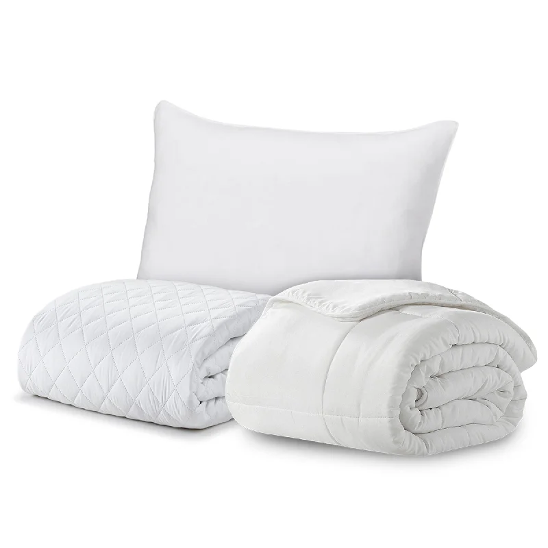 Weekend Limited-Time Offers BTC Bed Bundle | Overstuffed Pillows, Quilted Mattress Protector and Down-Alt Comforter