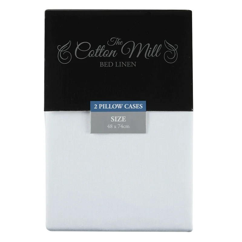 Weekend Only Sale Cotton Mill White 2 Pack Pillow Case