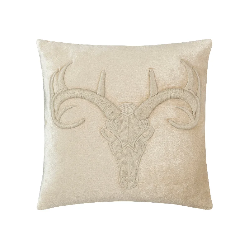 Shop & Save Today Denver Ivory Longhorn Pillow