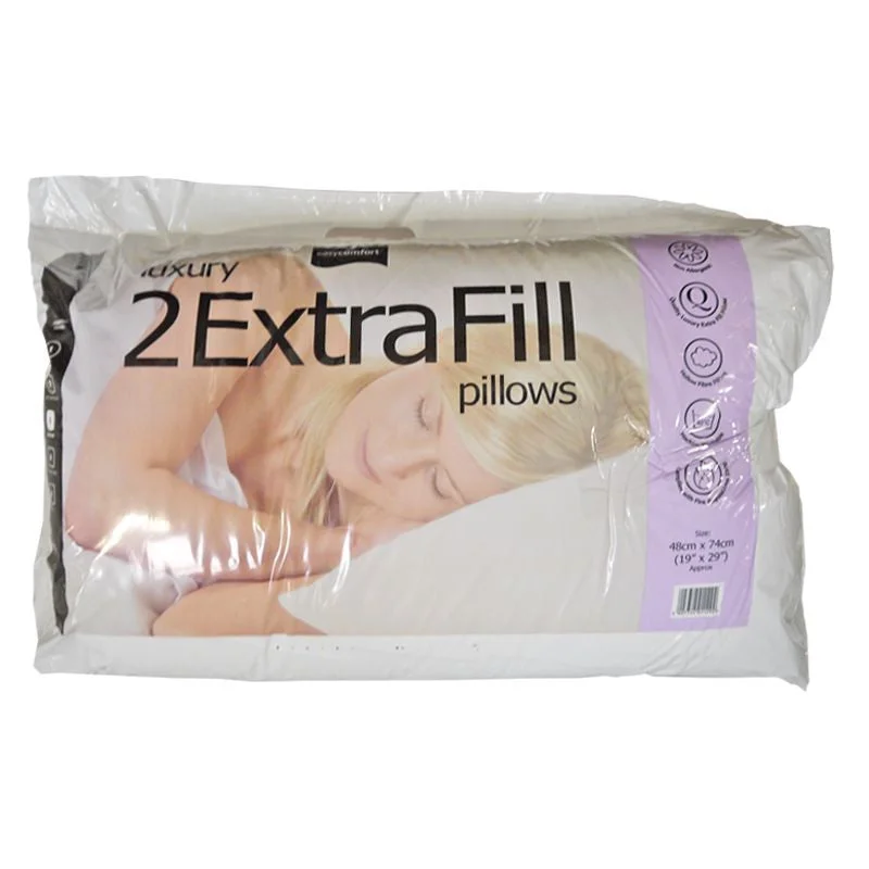 Weekend Discount Blast Easy Comfort Extra Fill Pillow Pair