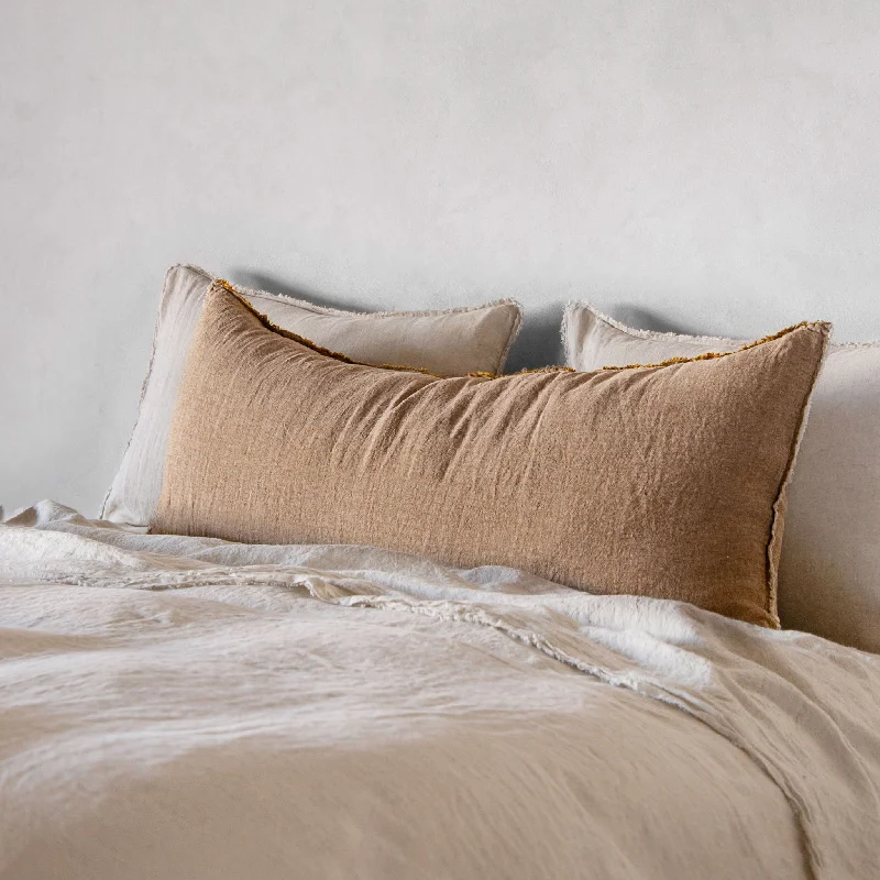 Weekend Shopping Deals Flocca Linen Body Pillow - Brun