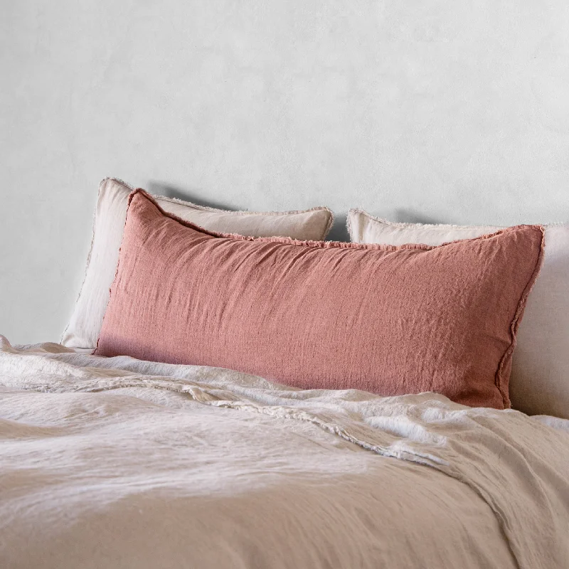 Weekend Bargain Shopping Flocca Linen Body Pillow - Rosa