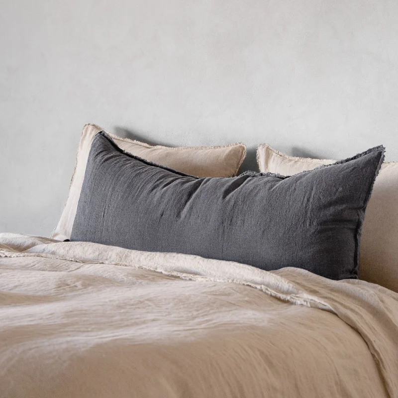 Weekend Shopping Madness Flocca Linen Body Pillow - Tempest