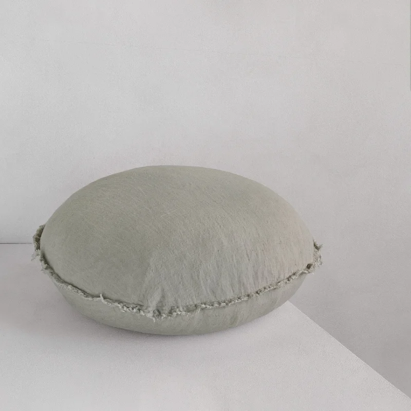 Hot Picks Flocca Macaron Linen Pillow - Argent