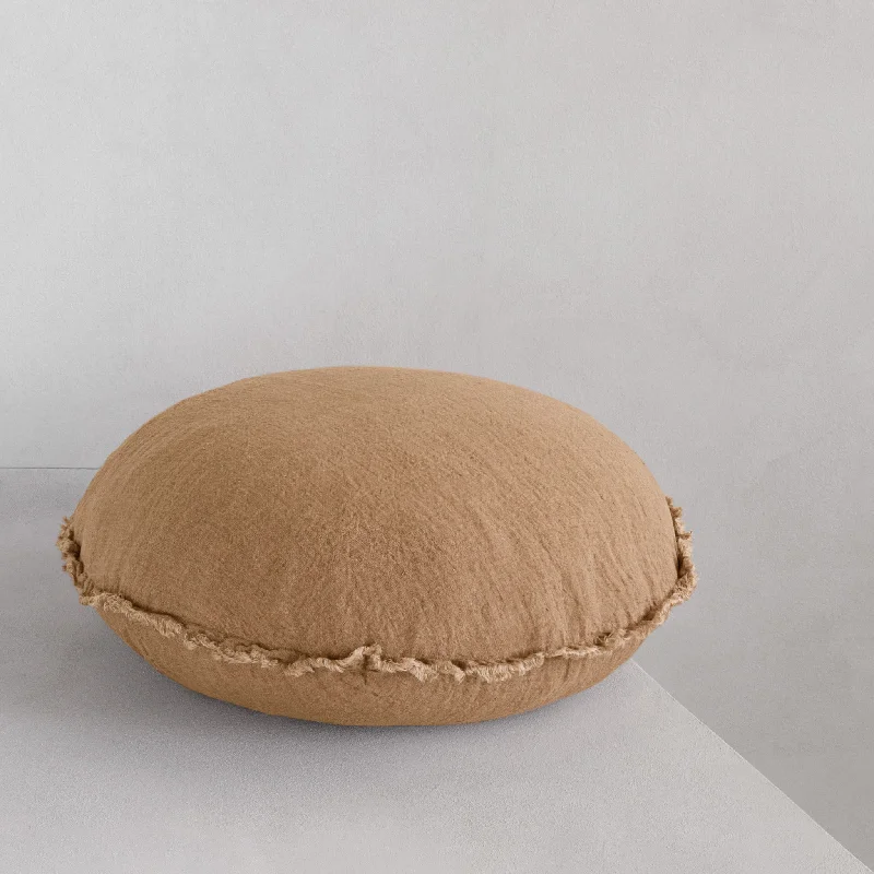 Limited Offer Flocca Macaron Linen Pillow - Carmel